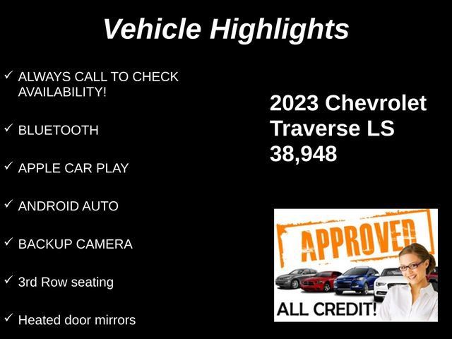 Used 2023 Chevrolet Traverse LS w/ Midnight/Sport Edition FWD image 9