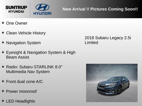 Used 2018 Subaru Legacy 2.5i Limited AWD/4WD image 6