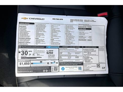 New 2026 Chevrolet Trax ACTIV w/ Sunroof Package FWD image 17
