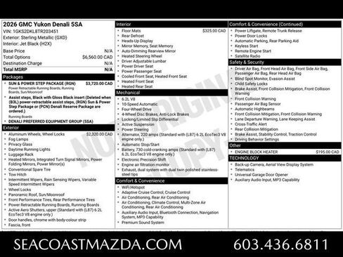 Used 2026 GMC Yukon Denali w/ Sun & Power Step Package AWD/4WD image 42