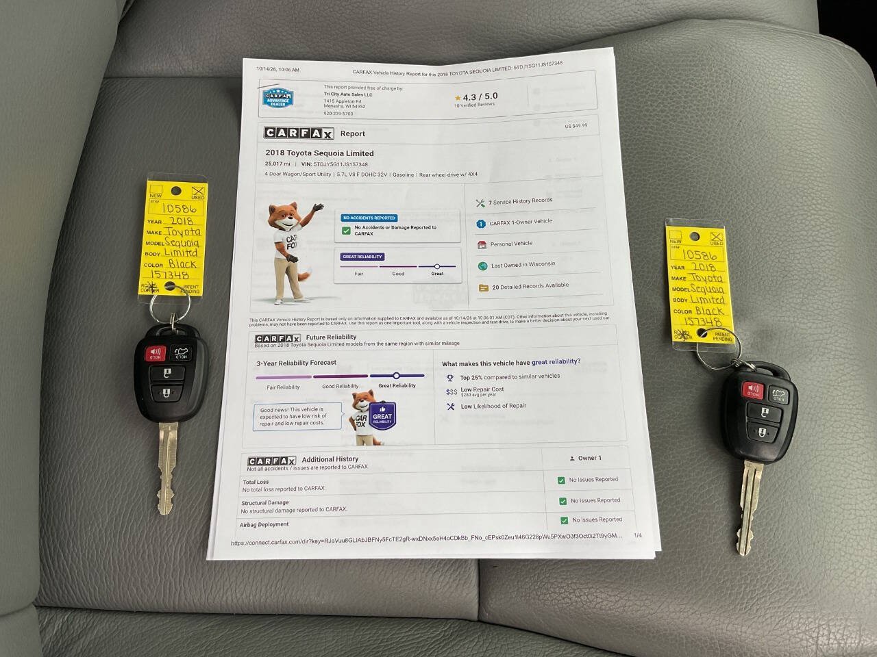 Used 2018 Toyota Sequoia Limited w/ Safety & Convenience Package AWD/4WD image 61
