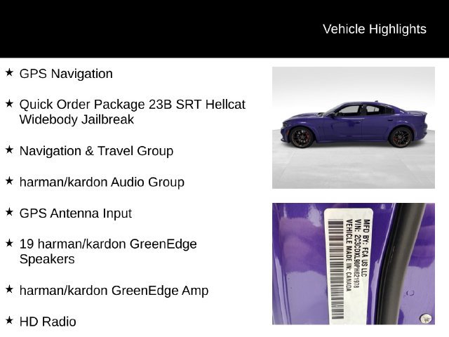Used 2023 Dodge Charger SRT Hellcat w/ Harman/Kardon Audio Group RWD image 27