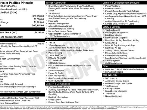Used 2025 Chrysler Pacifica Pinnacle w/ Trailer Tow Group AWD/4WD image 6