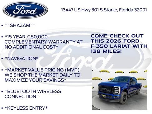 New 2026 Ford F350 Lariat w/ Black Appearance Package AWD/4WD image 5