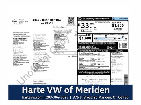 Used 2025 Nissan Sentra SR w/ SR Premium Package image 1