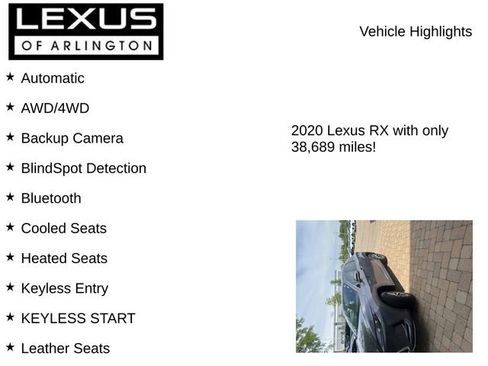 Used 2020 Lexus RX 350 AWD w/ Premium Package image 8