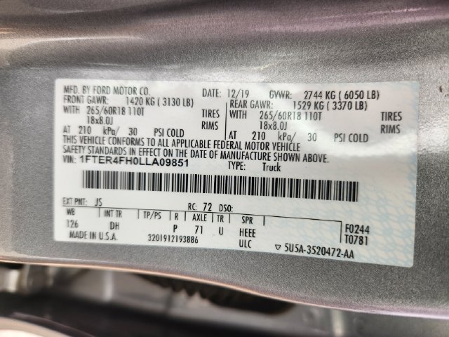 Certified 2020 Ford Ranger Lariat w/ Technology Package AWD/4WD image 28