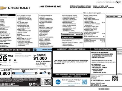 New 2027 Chevrolet Equinox RS w/ Safety and Technology Package