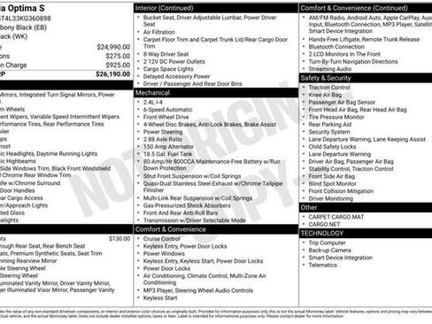 Used 2019 Kia Optima S image 9