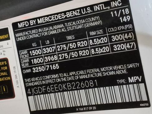 Used 2019 Mercedes-Benz GLS 450 4MATIC w/ Premium 1 Package image 15