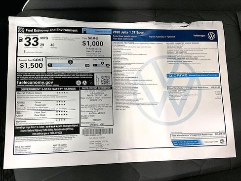 New 2026 Volkswagen Jetta Sport image 35