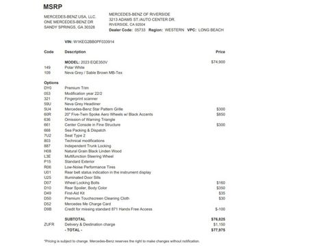 Certified 2023 Mercedes-Benz EQE 350+ Sedan image 26