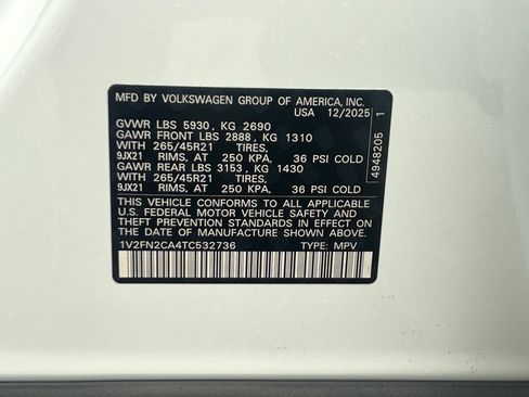 New 2026 Volkswagen Atlas SEL Premium R-Line AWD/4WD image 32