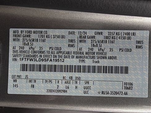 Used 2025 Ford F150 XLT w/ Equipment Group 302A MID AWD/4WD image 40