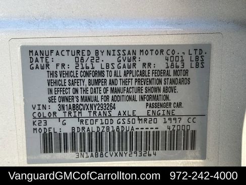 Used 2022 Nissan Sentra SV w/ Trunk Package image 30