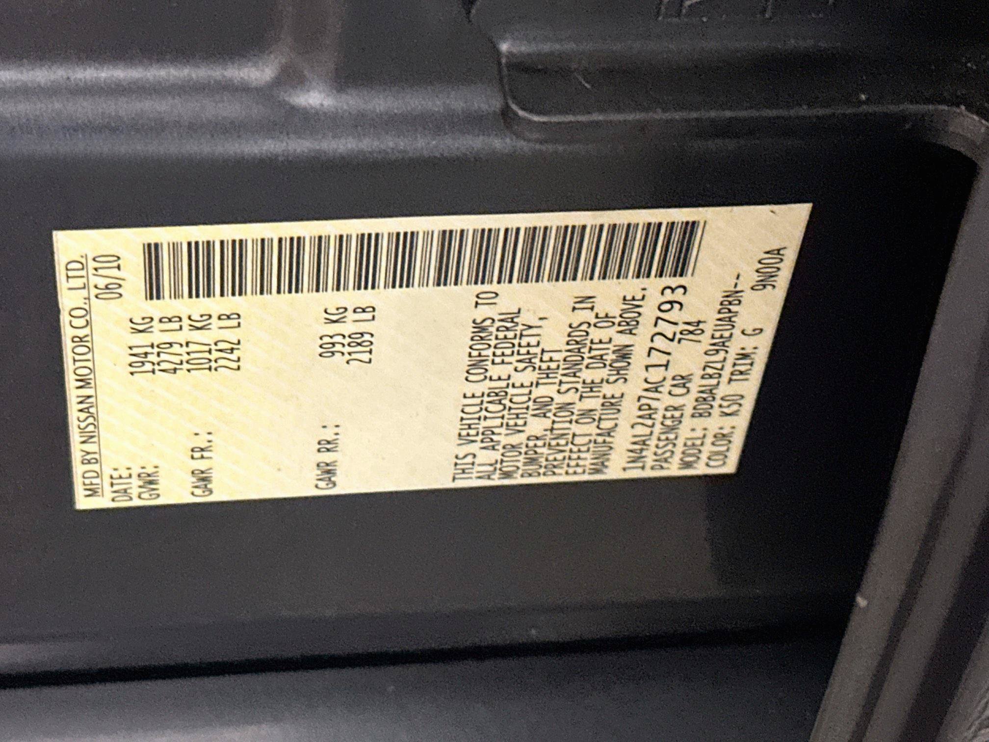 Used 2010 Nissan Altima 2.5 SL w/ SL Pkg FWD image 12