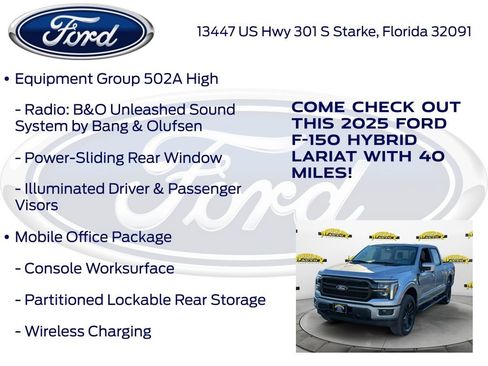 New 2025 Ford F150 Lariat w/ Equipment Group 502A High image 25