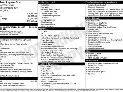 Certified 2025 Subaru Impreza 2.0i Sport AWD/4WD image 26