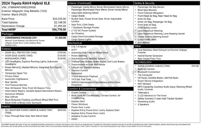 Certified 2024 Toyota RAV4 XLE w/ Convenience Package AWD/4WD image 43