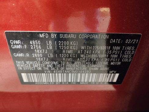 Used 2021 Subaru Outback Limited w/ Tech Package 3 image 33