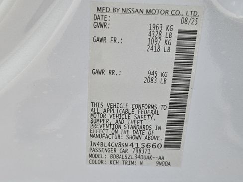 New 2025 Nissan Altima 2.5 SR w/ SR Premium Package image 35