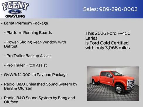 Certified 2026 Ford F450 Lariat w/ Lariat Ultimate Package AWD/4WD image 24