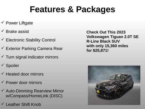 Used 2023 Volkswagen Tiguan SE R-Line AWD/4WD image 17
