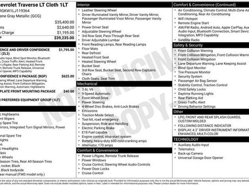 Certified 2020 Chevrolet Traverse LT FWD image 5