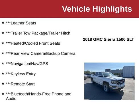 Used 2018 GMC Sierra 1500 SLT AWD/4WD image 10