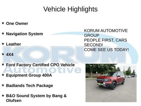 Used 2025 Ford Bronco Sport Badlands w/ Badlands Tech Package AWD/4WD image 4