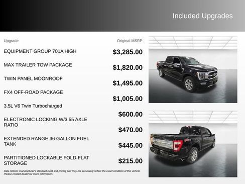 Used 2021 Ford F150 Platinum w/ Equipment Group 701A High AWD/4WD image 4