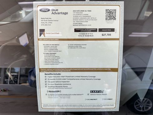 Used 2022 Ford Explorer XLT w/ Equipment Group 202A RWD image 5