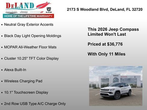 New 2026 Jeep Compass Limited w/ Sun, Sound & Navigation Group image 31