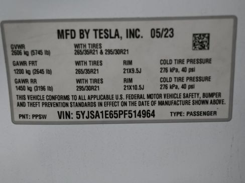 Used 2023 Tesla Model S Plaid AWD/4WD image 8