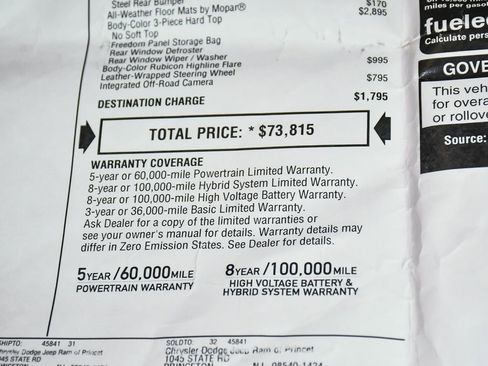 Used 2023 Jeep Wrangler Unlimited Rubicon 4xe w/ Steel Bumper Group AWD/4WD image 60