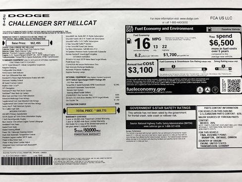 Used 2016 Dodge Challenger SRT Hellcat RWD image 37