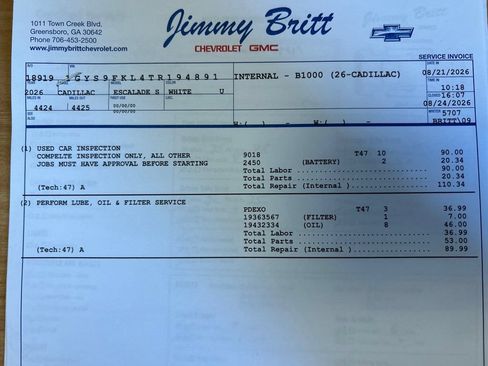 Used 2026 Cadillac Escalade Sport w/ Touring Package AWD/4WD image 21
