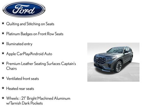 Used 2026 Ford Explorer Platinum w/ LUX Leather Package AWD/4WD image 13