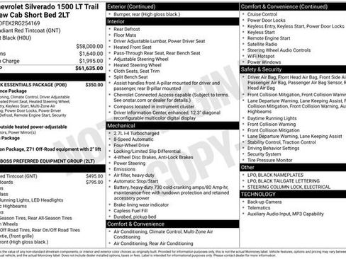 Used 2024 Chevrolet Silverado 1500 LT Trail Boss w/ LPO, Dark Essentials Package AWD/4WD image 33