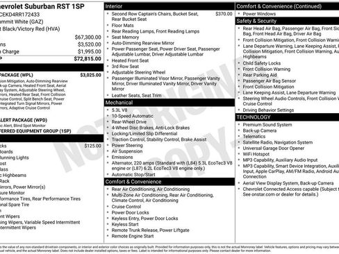 Used 2024 Chevrolet Suburban RST w/ Luxury Package RWD image 6
