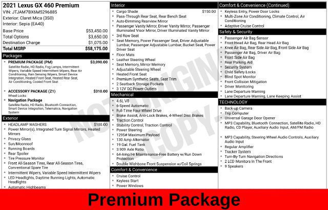 Used 2021 Lexus GX 460 Premium w/ Premium Package AWD/4WD image 12