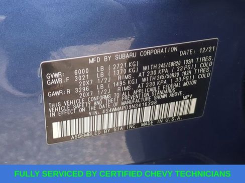 Used 2022 Subaru Ascent Limited w/ Technology Package image 50