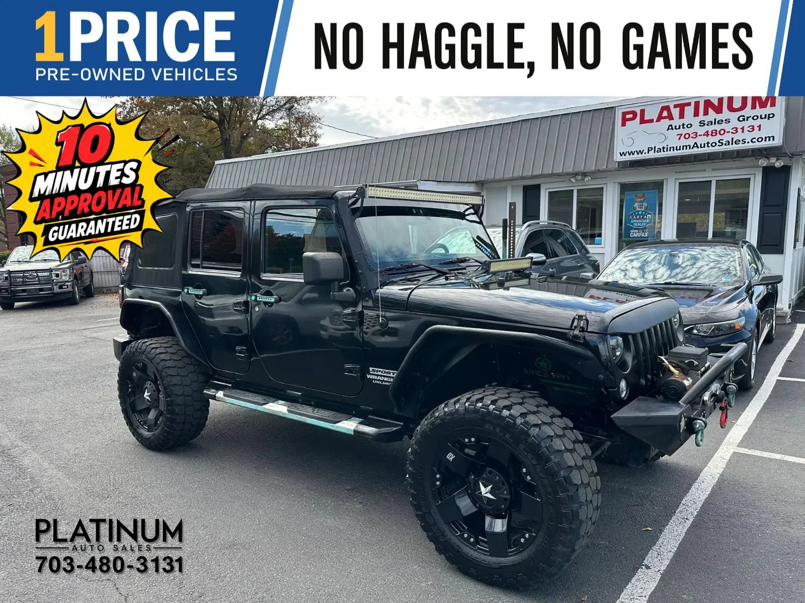 Used 2014 Jeep Wrangler Unlimited Sport w/ Quick Order Package 24S AWD/4WD image 1
