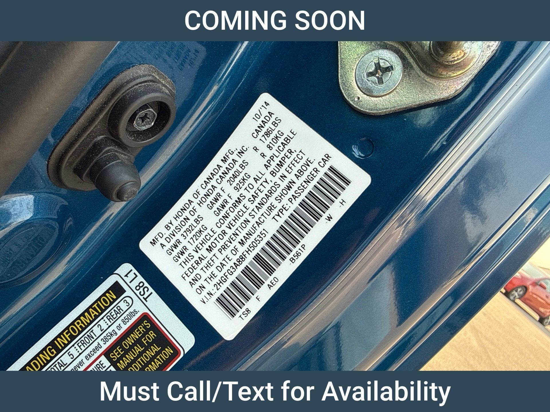 Used 2015 Honda Civic EX image 13