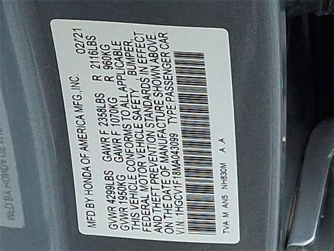 Used 2021 Honda Accord LX image 27