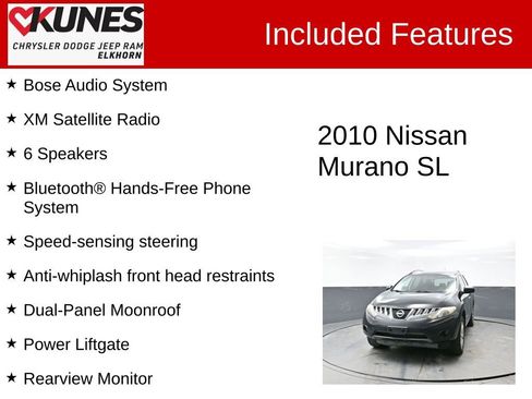 Used 2010 Nissan Murano SL w/ Leather Pkg image 4