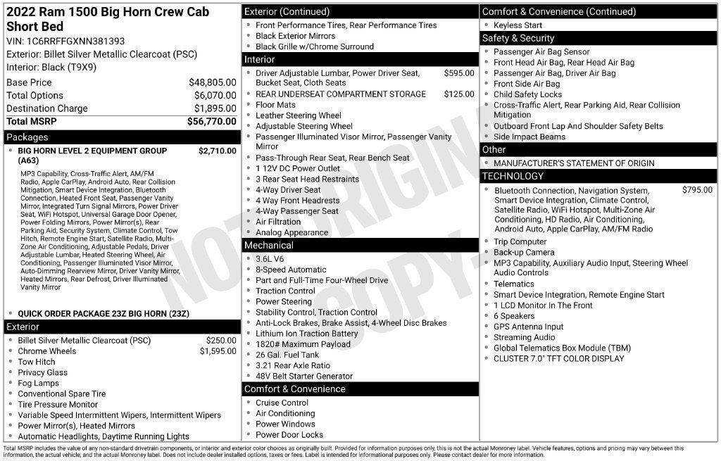 Used 2022 RAM 1500 Big Horn AWD/4WD image 37