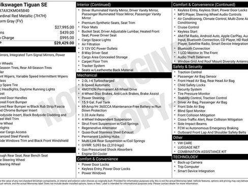 Used 2019 Volkswagen Tiguan SE image 9