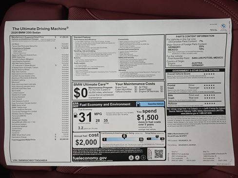 New 2026 BMW 330i Sedan w/ Convenience Package image 21