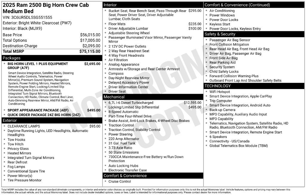 Used 2025 RAM 2500 Big Horn AWD/4WD image 43